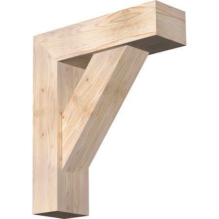 Ekena Millwork Traditional Block Smooth Bracket w/ Offset Brace, Douglas Fir, 7 1/2"W x 26"D x 30"H BKT0806X26X30TRA05SDF